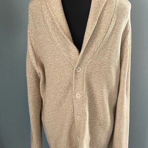 Bonobos Men's Cream Cardigan Sweater